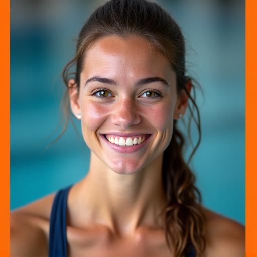 Professional headshot of Jane Doe, a national swimmer.